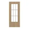 GARANT Drzwi przesuwne Authentic dąb szczelinowy GCK08 z przeszkleniem LA-DIN szprosy SP2