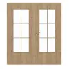 GARANT Drzwi podwójne wraz z ościeżnicą Authentic dąb szczelinowy GCK08 z przeszkleniem LA-DIN szpros SP4