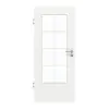 GARANT Drzwi pokojowe D354-60 Designer White Resopal z przeszkleniem LA-DIN szpros SP1