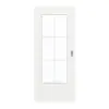 GARANT Drzwi przesuwne D354-60 Designer White Resopal z przeszkleniem LA-DIN szprosy SP4