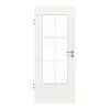 GARANT Drzwi pokojowe D354-60 Designer White Resopal z przeszkleniem LA-DIN szprosy SP4