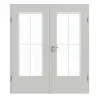 GARANT Drzwi podwójne wraz z ościeżnicą D92-60 Dove Grey Resopal z przeszkleniem LA-DIN szprosy SP0
