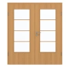GARANT Drzwi podwójne wraz z ościeżnicą Dąb Premium CePaL z przeszkleniem LA-DIN szpros SP10