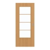 GARANT Drzwi przesuwne dębowe Premium CePaL z przeszkleniem LA-DIN Słup SP10