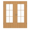 GARANT Drzwi podwójne wraz z ościeżnicą Dąb Premium CePaL z przeszkleniem LA-DIN szpros SP4