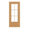 GARANT Drzwi przesuwne dębowe Premium CePaL z przeszkleniem LA-DIN Słup SP4