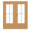 GARANT Drzwi podwójne wraz z ościeżnicą Dąb Premium GCK08 z przeszkleniem LA-DIN szpros SP0