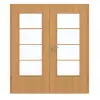 GARANT Drzwi podwójne wraz z ościeżnicą Dąb Premium GCK08 z przeszkleniem LA-DIN szpros SP10