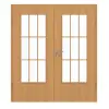GARANT Drzwi podwójne wraz z ościeżnicą dąb Premium GCK08 z przeszkleniem LA-DIN szpros SP2