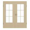 GARANT Drzwi dwuskrzydłowe wraz z ościeżnicą Natura klon GCK08 z przeszkleniem LA-DIN szprosy SP4