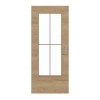 GARANT Drzwi przesuwne Układ poprzeczny Authentic Dąb szczelinowy CePaL z przeszkleniem LA-DIN Słupek SP0
