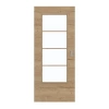 GARANT Drzwi przesuwne Układ poprzeczny Authentic Dąb szczelinowy CePaL z okienkiem przeszklonym LA-DIN Słupek SP10