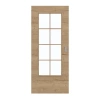 GARANT Drzwi przesuwne Układ poprzeczny Authentic Dąb szczelinowy CePaL z okienkiem LA-DIN Słupek SP1