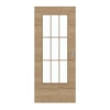 GARANT Drzwi przesuwne Układ poprzeczny Authentic Dąb szczelinowy CePaL z okienkiem przeszklonym LA-DIN Słupek SP2