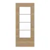 GARANT drzwi przesuwne wzdłuż Authentic dąb szczelinowy GCK08 z przeszkleniem LA-DIN szprosem SP10