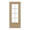 GARANT Drzwi przesuwne Układ poprzeczny Authentic dąb szczelinowy GCK08 przeszkleniem LA-DIN szprosy SP1