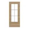 GARANT Drzwi przesuwne układ poprzeczny Authentic Dąb szczelinowy GCK08 z przeszkleniem LA-DIN szprosy SP4
