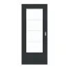 GARANT Drzwi przesuwne U12000SD Wulkan czarny GHK08 z przeszkleniem LA-DIN Słup SP10