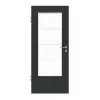 GARANT Drzwi pokojowe U12000SD Wulkaniczna czerń GHK08 z przeszkleniem LA-DIN Słupek SP10