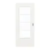 GARANT drzwi przesuwne biały lakier 9016 CePaL z przeszkleniem LA-DIN szprosem SP10