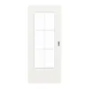 GARANT drzwi przesuwne biały lakier 9016 CePaL z przeszkleniem LA-DIN szpros SP4