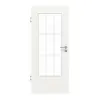 GARANT Drzwi pokojowe lakierowane na biało 9016 GHK08 z przeszkleniem LA-DIN słupek SP2