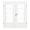 GARANT Drzwi podwójne wraz z ościeżnicą Biały lakier 9016 z przeszkleniem LA-DIN szpros SP10