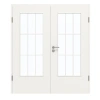GARANT Drzwi podwójne wraz z ościeżnicą Biały lakier 9016 z przeszkleniem LA-DIN szpros SP2