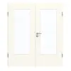 GARANT drzwi dwuskrzydłowe wraz z ościeżnicą 0105-60 Pearl White CePaL z przeszkleniem LA-DIN