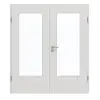 GARANT drzwi dwuskrzydłowe wraz z ościeżnicą 0160-60 Silver Grey CePaL z przeszkleniem LA-DIN
