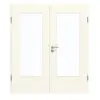 GARANT drzwi dwuskrzydłowe wraz z ościeżnicą 9417-60 Snow White CePaL z przeszkleniem LA-DIN