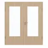 GARANT drzwi dwuskrzydłowe wraz z ościeżnicą Authentic Achat CePaL z przeszkleniem LA-DIN
