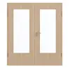 GARANT drzwi dwuskrzydłowe z ościeżnicą Authentic Achat GCK08 z przeszkleniem LA-DIN