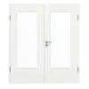 GARANT drzwi dwuskrzydłowe z ościeżnicą Authentic Bianco CePaL z przeszkleniem LA-DIN