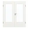 GARANT drzwi dwuskrzydłowe z ościeżnicą Authentic Bianco GCK08 z przeszkleniem LA-DIN