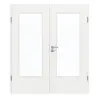 GARANT drzwi dwuskrzydłowe z ościeżnicą D354-60 Designer White Resopal z przeszkleniem LA-DIN