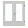 GARANT drzwi dwuskrzydłowe wraz z ościeżnicą D92-60 Dove Grey Resopal z przeszkleniem LA-DIN