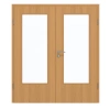 GARANT Drzwi podwójne inkl. ościeżnica Dąb Premium CePaL z przeszkleniem LA-DIN