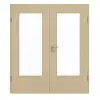 GARANT Drzwi dwuskrzydłowe wraz z ościeżnicą, naturalny klon GCK08 z przeszkleniem LA-DIN