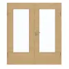 GARANT Drzwi dwuskrzydłowe z ościeżnicą, authentic dąb sękaty, układ poprzeczny, GCK08, z przeszkleniem LA-DIN