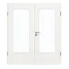 GARANT Drzwi podwójne wraz z ościeżnicą układ poprzeczny Authentic Bianco GCK08 z przeszkleniem LA-DIN