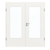 GARANT Drzwi podwójne z ościeżnicą lakier białym 9016 z przeszkleniem LA-DIN