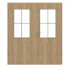 GARANT Drzwi podwójne wraz z ościeżnicą Authentic Dąb szczelinowy CePaL z przeszkleniem LA-6 Słupek SP0