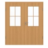 GARANT Drzwi podwójne inkl. ościeżnica Dąb Premium CePaL z przeszkleniem LA-6 Sztacheta SP0
