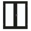GARANT drzwi dwuskrzydłowe z ościeżnicą 0901-60 Black Resopal z przeszkleniem LA-2