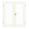 GARANT drzwi dwuskrzydłowe wraz z ościeżnicą 9417-60 Snow White CePaL z przeszkleniem LA-2
