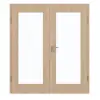 GARANT drzwi dwuskrzydłowe z ościeżnicą Authentic Achat CePaL z przeszkleniem LA-2
