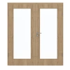 GARANT Drzwi podwójne wraz z ościeżnicą Authentic Dąb szczelinowy CePaL z przeszkleniem LA-2