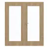 GARANT drzwi dwuskrzydłowe wraz z ościeżnicą Authentic dąb szczelinowy GCK08 z przeszkleniem LA-2