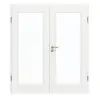 GARANT drzwi dwuskrzydłowe z ościeżnicą D354-60 Designer White Resopal z przeszkleniem LA-2
